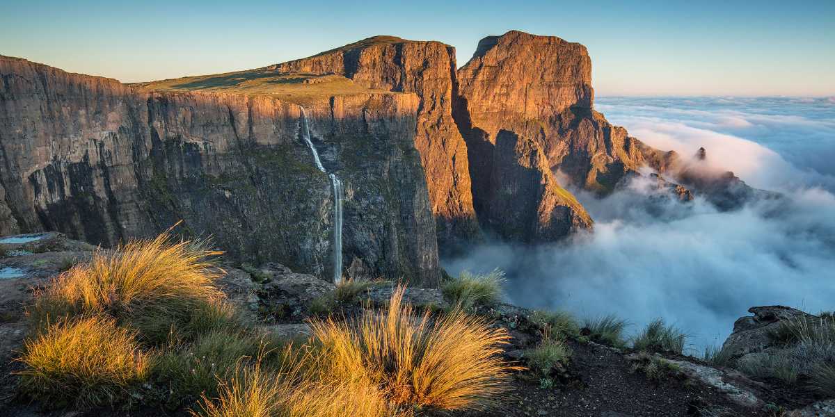 Tugela Falls cascading down the Drakensberg